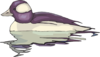 White And Purple Swimming Duck Clip Art